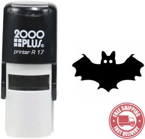 Bat  2000  plus  Self  Inking  Halloween  Rubber  Stamp  -  Black  Ink