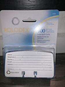 Rolodex Petite List Finder Card Refill - 100 Address Card - White (ROL67553)