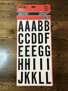 Cole 2-Inch Die-Cut Letters Numbers Kit Black 51mm USA 1999 Craft School Project