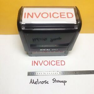 Invoiced Rubber Stamp Red Ink Self Inking Ideal 4913