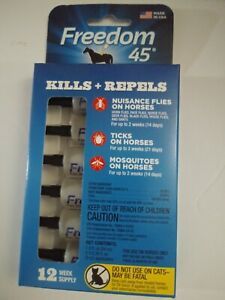 Freedom 45 Spot On for Horses 12 Week Kills Biting &amp; Nuisance Insects Safe Easy