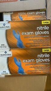 disposable gloves large Members Mark  exam Nitrile Gloves 20OF200\4000ct Gloves