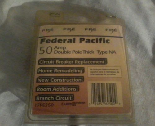 Federal pacific breaker 50 amp double pole thick type NA