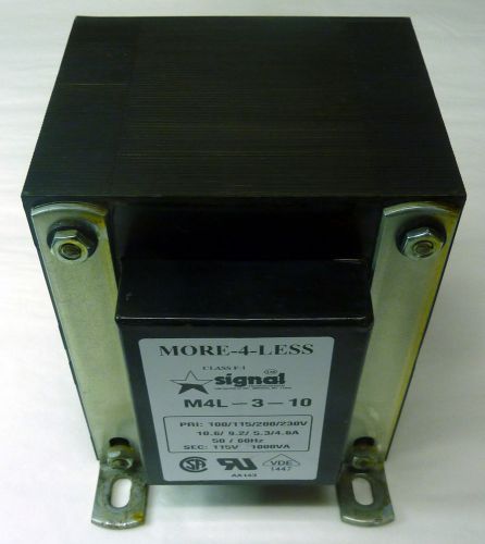 More-4-less signal transformer m4l-3-10 class f-1 100-230v 10.6-4.6a 115v 1000va for sale