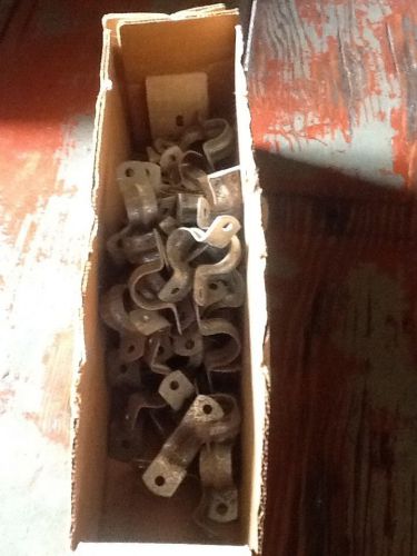 Electrical EMT Conduit Clamps Hold-Down 1/2&#034; 2 Hole Lot Of 65