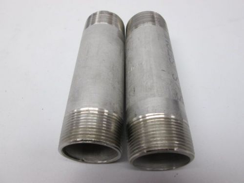 Lot 2 new m304/l40smbyt0373 conduit nipple stainless 1-1/2in npt x 6in d243853 for sale