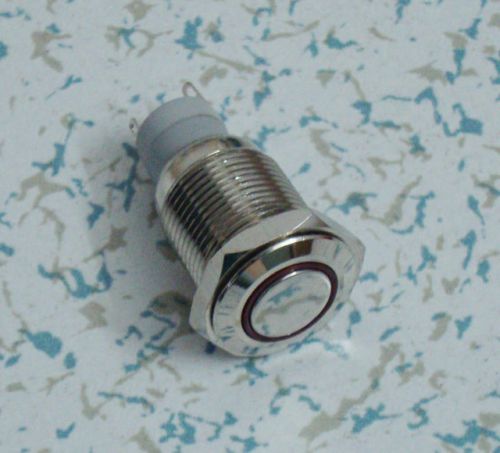 Red 12V 10A  Light Stainless SPDT ON/OFF Switch Press Latching Type Smoothly