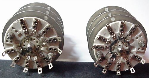 Oak rotary switches gib 42994 lot of 2 nos 2p4t - 4 four hd ceramic wafers for sale