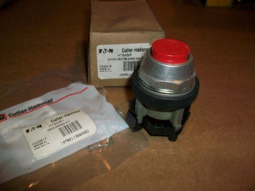 Cutler Hammer Extended Head Push Button HT8ABR    Red   NEW IN BOX