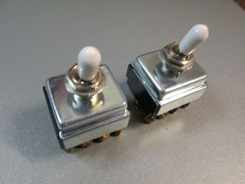 AIRCRAFT FULL SIZE TOGGLE SWITCH, SET OF 2, US MADE BY C-H, 4PST, 16A,  1/2  &#034; HOLE