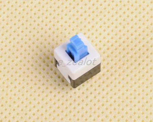 10pcs new 8x8mm blue cap self-locking type square button switch control for sale