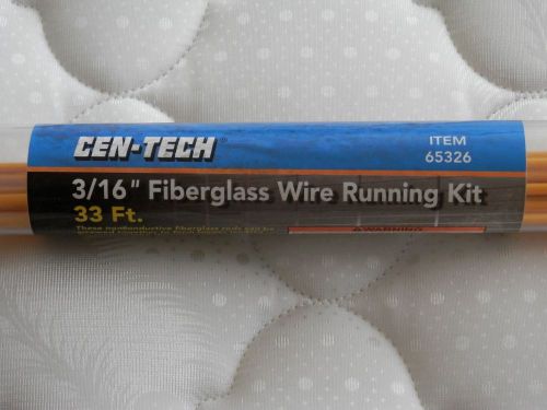 New 3/16&#034; x 33 Ft. Fiberglass Wire Running Kit Cable Puller