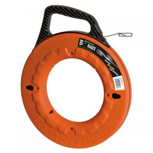 Klein tool 56003 125&#039; 1/8&#039;&#039; wide steel wire puller fish tape t21139 for sale