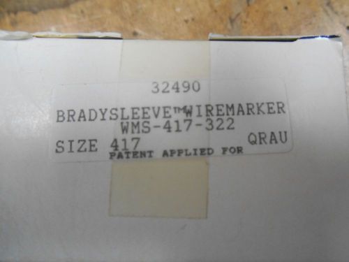 Brady WMS-417-322 BradySleeve Brady Sleeve Wire Marker