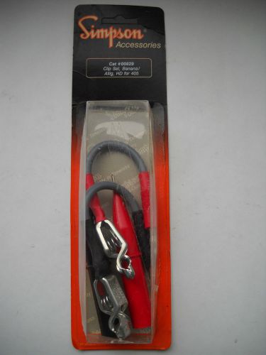 SIMPSON 00829 BANANA / ALLIGATOR CLIP SET FOR 405  NEW CONDITION IN PACKAGE