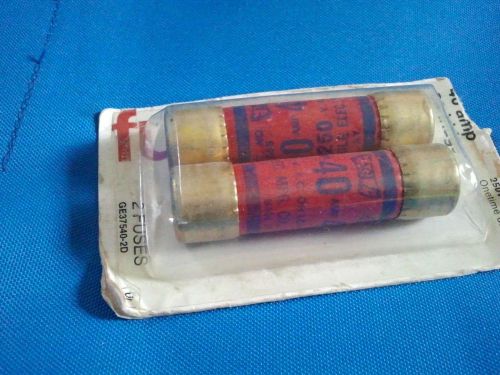 Pack of two (2) general electric 40amp 250v onetime fuses ge37540-2d class h for sale