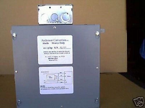 New static phase converter 8-12 hp heavy duty for sale