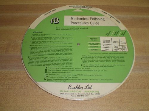 Vintage Electrolytic &amp; Mechanical Polishing Procedures Round Sliding Guide