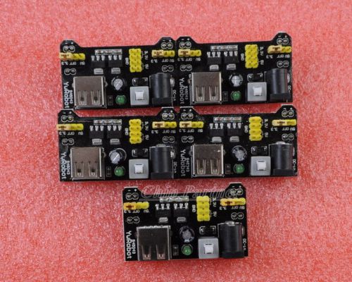 5pcs mb102 power supply module 3.3v 5v solderless breadboard for arduino for sale