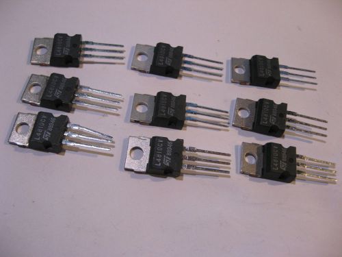 Lot of 9 L4810CV 10 Volt Very Low Drop Voltage Regulators ST Micro TO-220 NOS