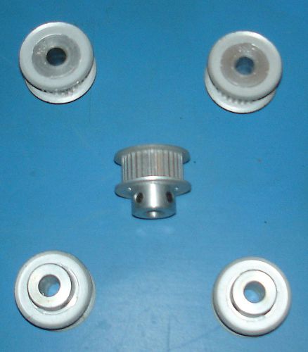 4 aluminum stepper/servo timing belt pulley w/hub, 30t, .250&#034; bore, 0.816&#034; pitch for sale
