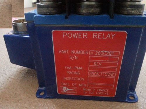 ECE 350 AMP 350A Power RELAY 260CZQ1 115VAC COIL Made in France aircraft