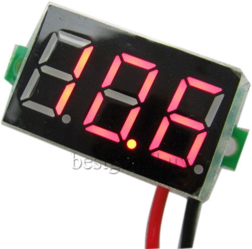 3 digits 0.36&#034; DC4.00-30.0V 2-line red digital voltmeter DC panel tester display