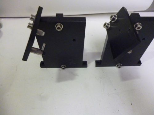 Lot of two (2) orthogonal optical 45 degree mirror holder stages l417 for sale