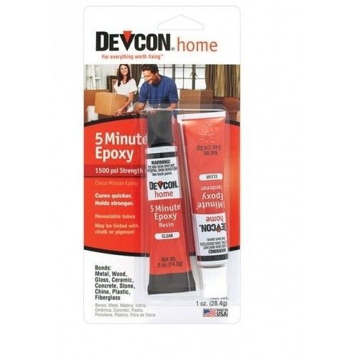 Devcon 5 minute epoxy high strength adhesive glue clear gel quick drying1500 psi for sale