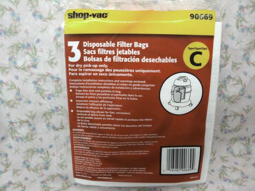 SHOP-VAC, Disposable Collection Filter Bags for AllAround® Part# 90669, 3 pack