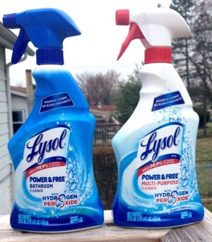 Lot Of 2 Lysol Power and Free Cleaners (22 oz.) Each