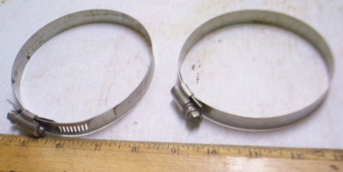 Lot of 2 - Ideal Corp. - Stainless Steel 4&#034; Hose Clamps - P/N: MS 35842 - 16