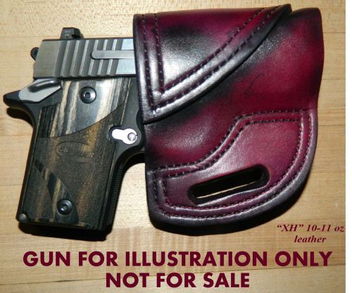 Gary C&#039;s Avenger &#034;XH&#034; OWB HOLSTER Sig Sauer P938 / P238  10-11oz heavy leather