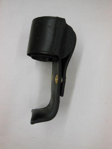 Black Leather Adjustable Radio Holder w/ Shelf for Belt Style # 817 NEW