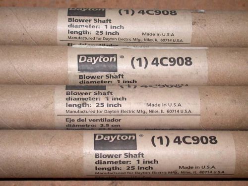 Dayton replacement blower motor shaft 1&#034; dia. 25&#034; long 4C908  free ship