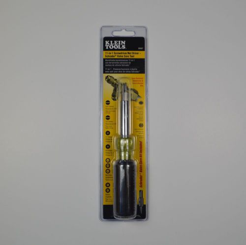 Klein tools 32527 11-in-1 screwdriver/nut driver - schrader® valve core tool new for sale