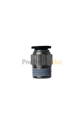 1/2&#034; od x 1/2&#034; npt 50 pack male straight one touch push to connect air fitting for sale