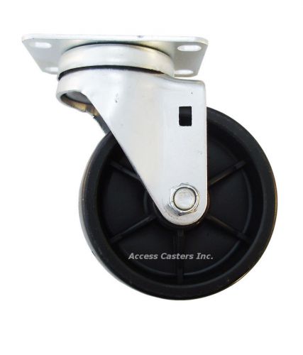 4PDLPS 4&#034; Swivel Plate Caster, Compare to Delfield 3234778, 220 lbs Capacity