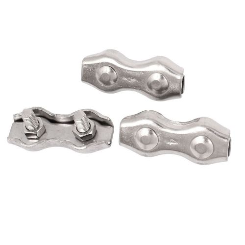 M4 4mm 311 stainless steel duplex 2-post wire rope clip cable clamp 3 pcs for sale