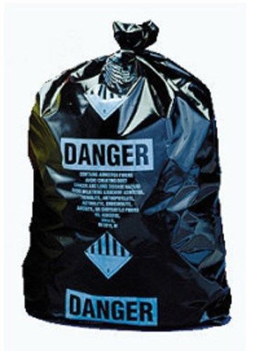 Black disposable burial poly bags 38 x 60 - printed for sale