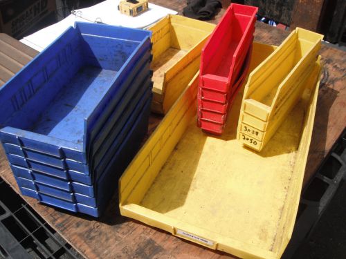 Assorted Parts Bins Holders Plastic over 75 pieces