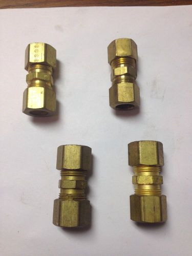 Brass Compression Tube Union Fittings, 1/2&#034; Lot Of 4