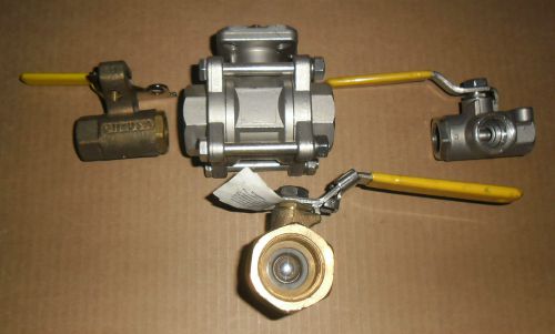 Lot of stainless steel &amp; brass ball valves apollo for sale