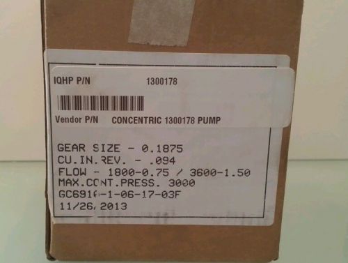 Concentric pump 1300178 gear size .1875 for sale