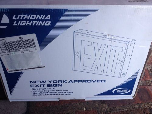 New! lithonia - exit sign, red led, aluminum, new york approved - leny 3 r el for sale
