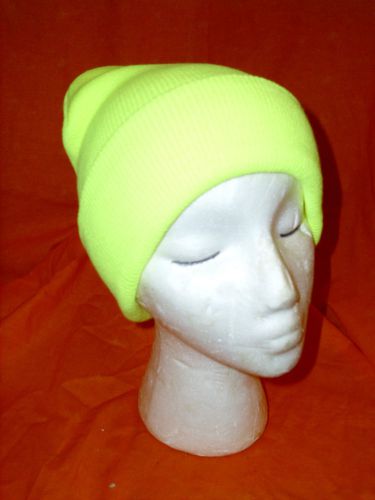 LIME/YELLOW ROAD WORKERS W/OWL UNISEX stocking/skull cap