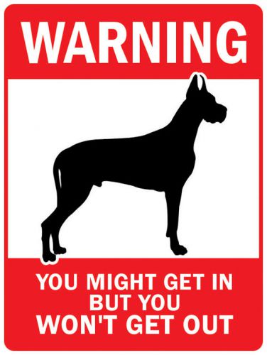 PAS329 Warning Dog Guard No Enter Yard House Funny Security Aluminum Sign 9&#034;x12&#034;