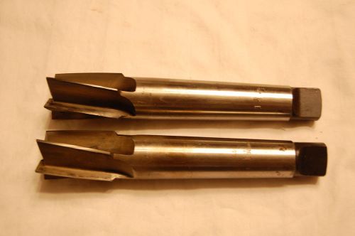 Pair of F &amp; D 1-7/16&#034; 5 Flute End Mill with Morse Taper