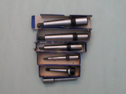 Morse taper to jacobs taper arbors lot of 6 for sale