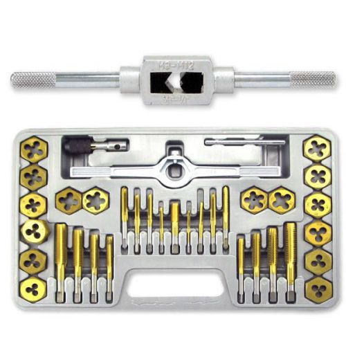 Titanium coated metric hexagon tap &amp; die set mm pro tools fix broken nuts bolts for sale